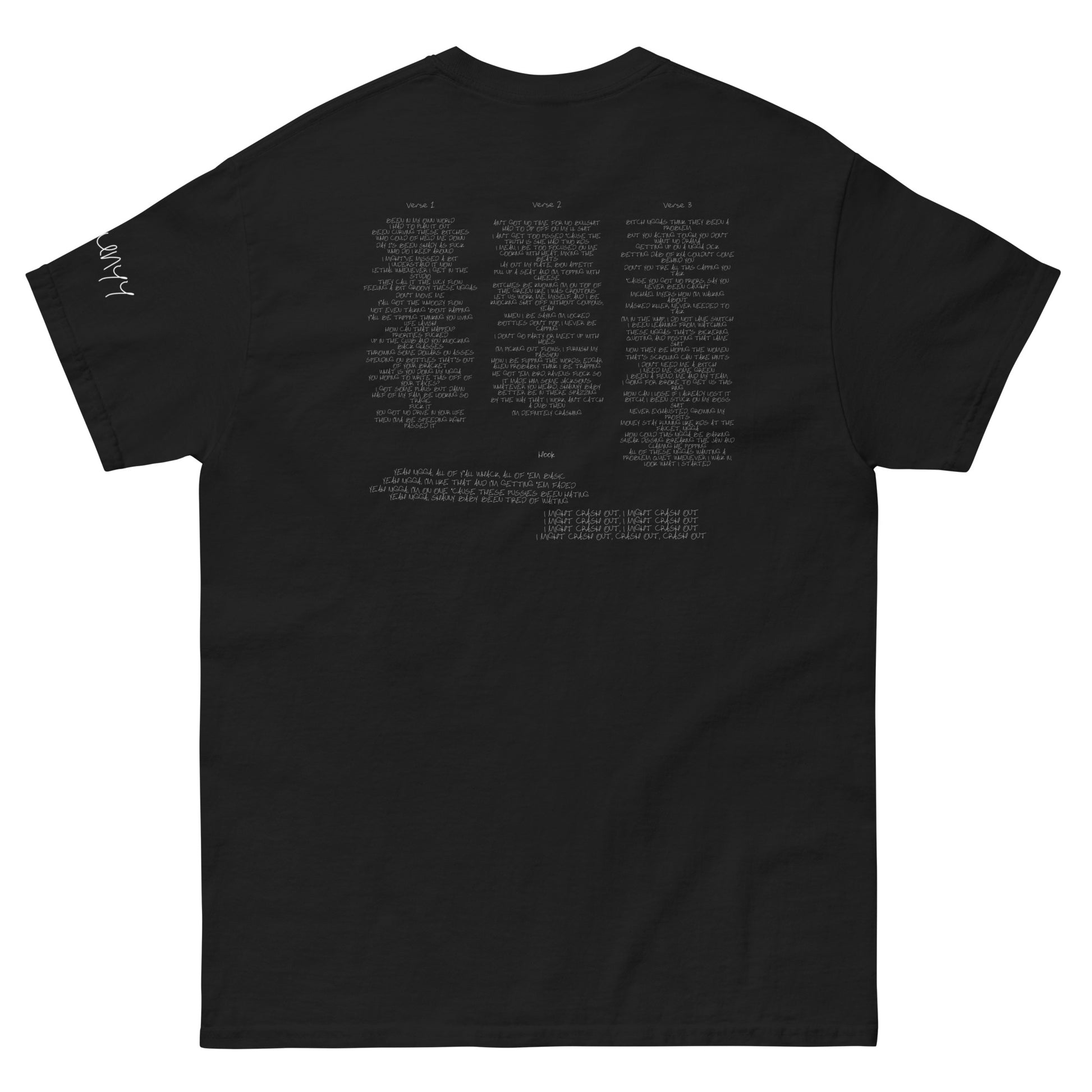 crashin. / BLK (BACK) - Mockup